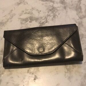 Hobo black leather vintage wallet